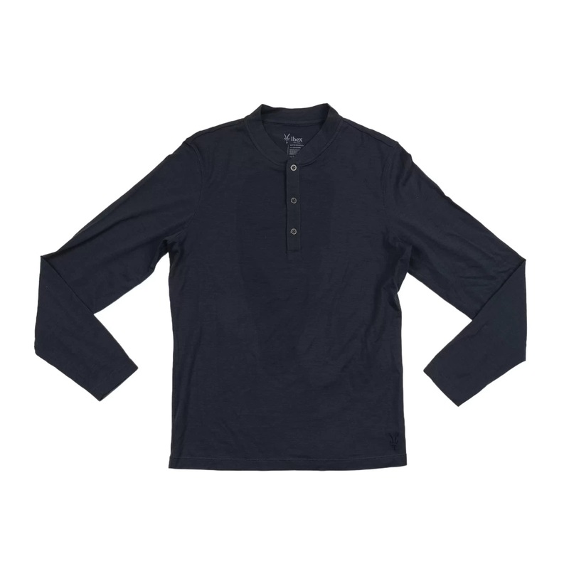 Ibex Merino Henley Long-Sleeve Shirt – Men’s Blue