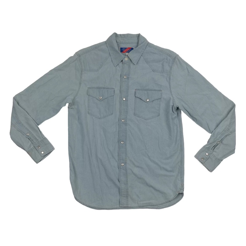 Best Made Snap-Button Long-Sleeve Shirt – Men’s Blue
