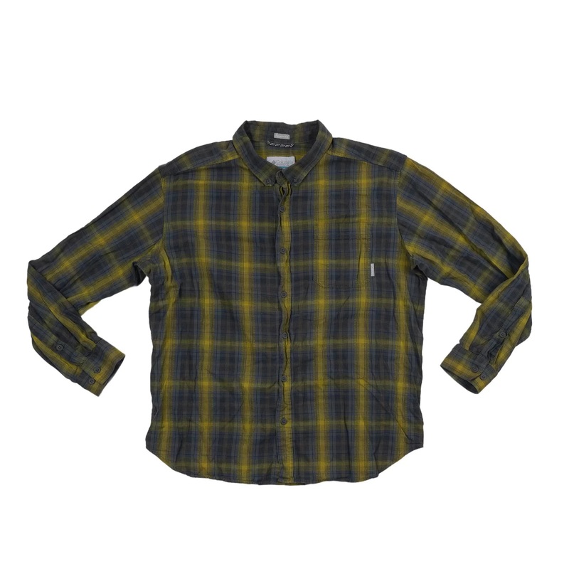 Columbia Cooper Lake Long Sleeve Button Down Shirt – Men’s Gray/Green