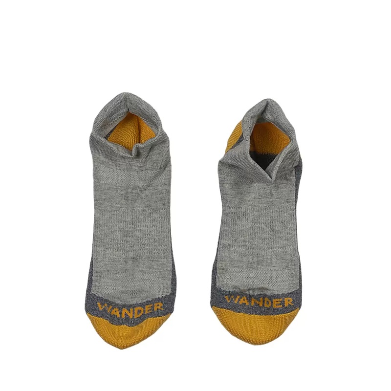 WANDER Merino Wool Ankle Running Hiking Socks – 3 Pairs Gray