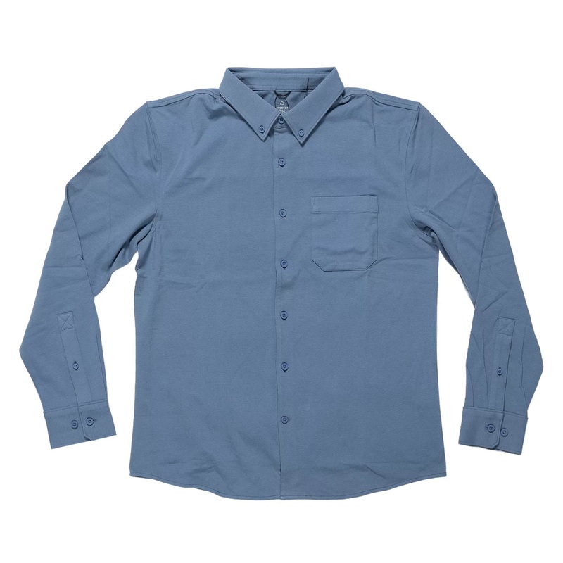 Western Rise X Cotton Button Down Blue