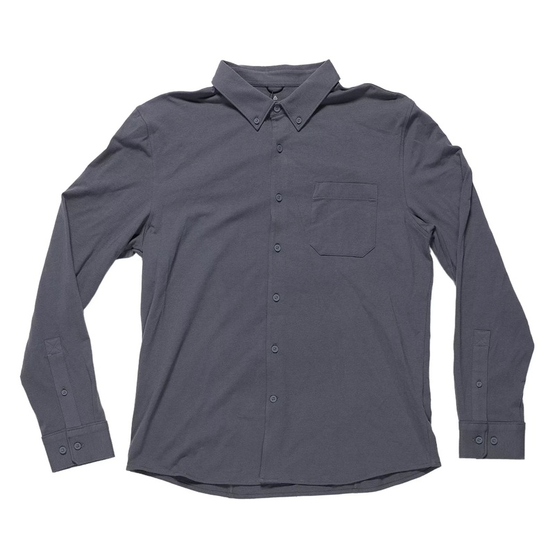 Western Rise X Cotton Button Down Grey