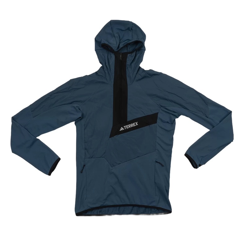 Adidas Terrex TechRock Lightweight Polar Fleece 1/2 Zip Jacket – Men’s Blue