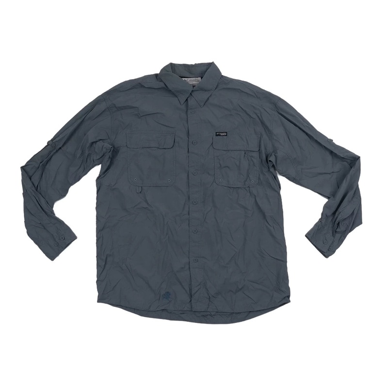 Columbia GRT Long Sleeve Button Up Shirt Blue