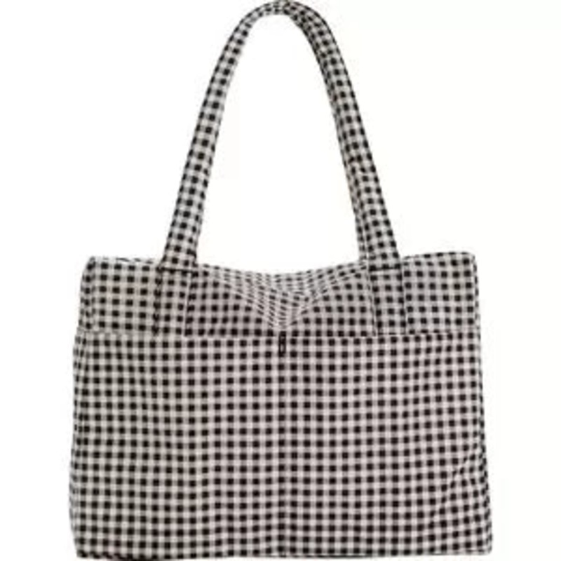 BAGGU Cloud Carry-on Black & White Gingham