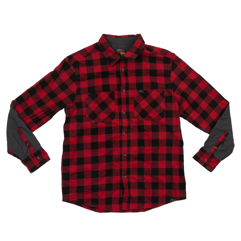 Discrete Flannel Button Up – Men’s Red