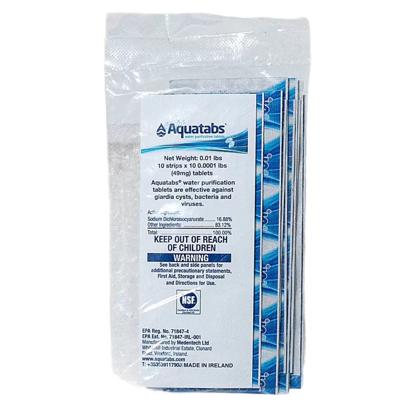 Aquatabs 49mg Tablets Water