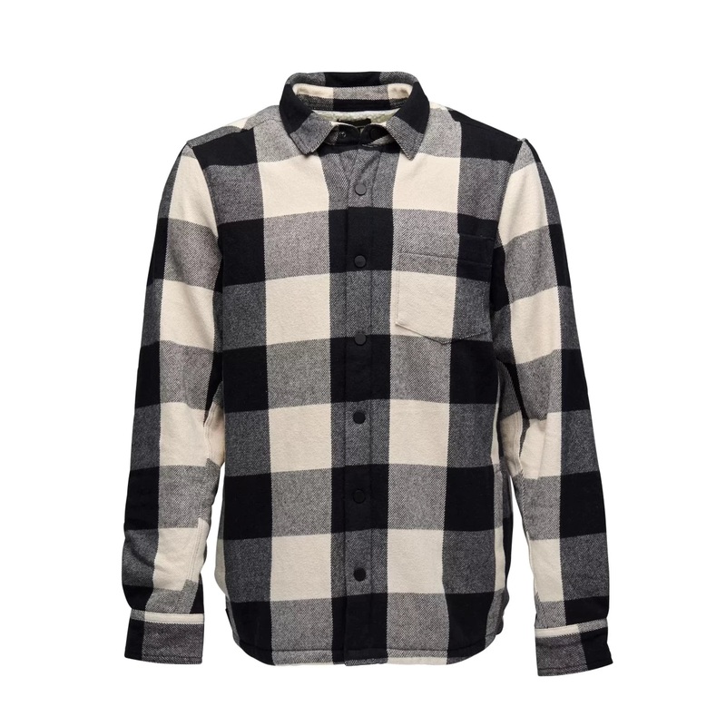 Black Diamond Project Lined Flannel – Men’s Black-Off White Plaid