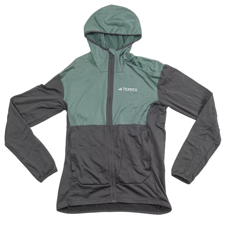 Adidas Terrex Xperior Fleece Hooded Jacket – Men’s Grey/Green