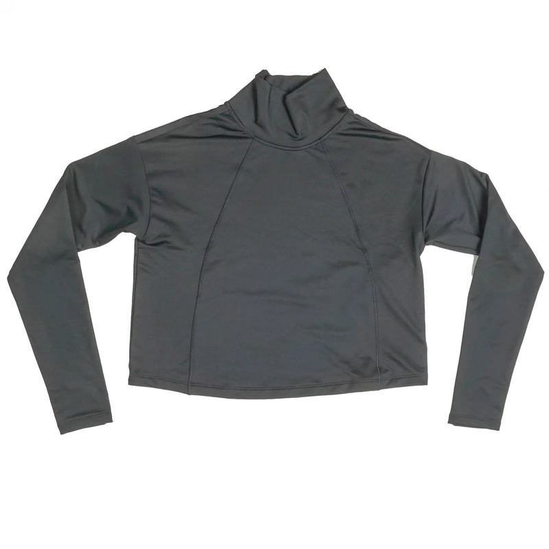 Athleta Flurry Turtleneck Fleece Top Black
