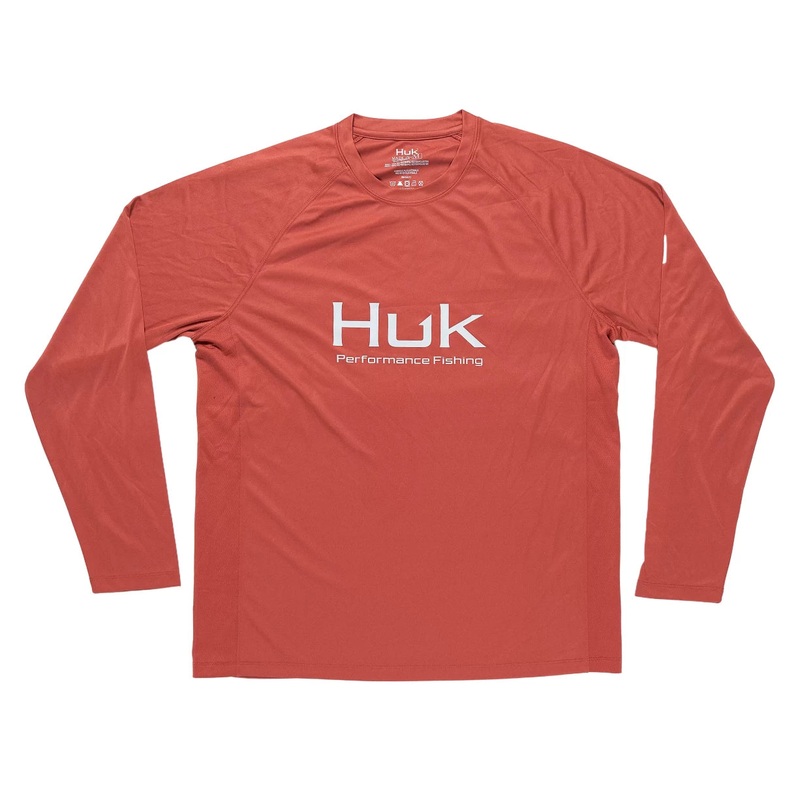 Huk Pursuit Long Sleeve Crew – Men’s Craw Red