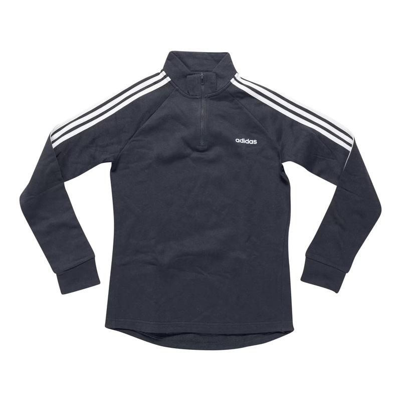 Adidas Essential 3-Stripe Quarter Zip Fleece Jacket – Women’s Black