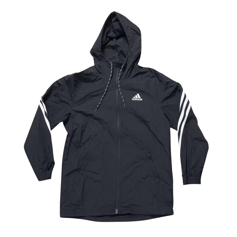 Adidas Essential Woven 3-Stripes Windbreaker – Men’s Black