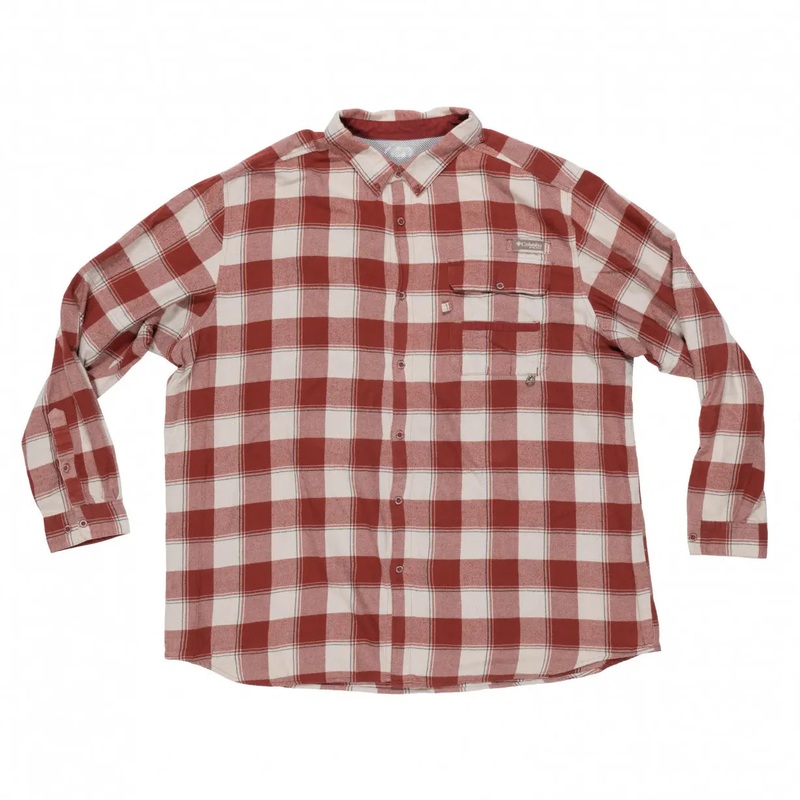 Columbia PHG Sharptail Flannel – Mens Red/White