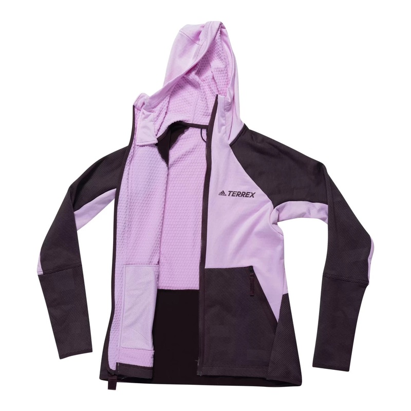 Adidas TERREX Tech Fleece Hooded Hiking Jacket – Women’s Pink