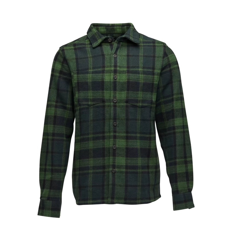 Black Diamond Project Heavy Flannel – Men’s Palm Green-Anthracite Plaid