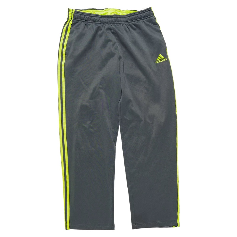 Adidas Iconic 3-Striped Track Pant – Boys’ Grey/Yellow