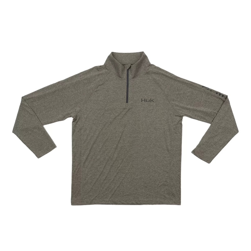 Huk Pursuit Lite Heather 1/4 Zip – Men’s Heather Moss