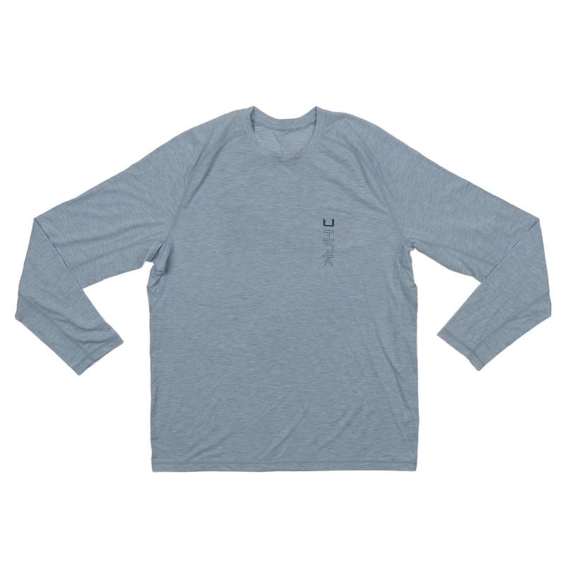 Huk Drift Long Sleeve Graphic Crew – Men’s Wind Surfer Heather