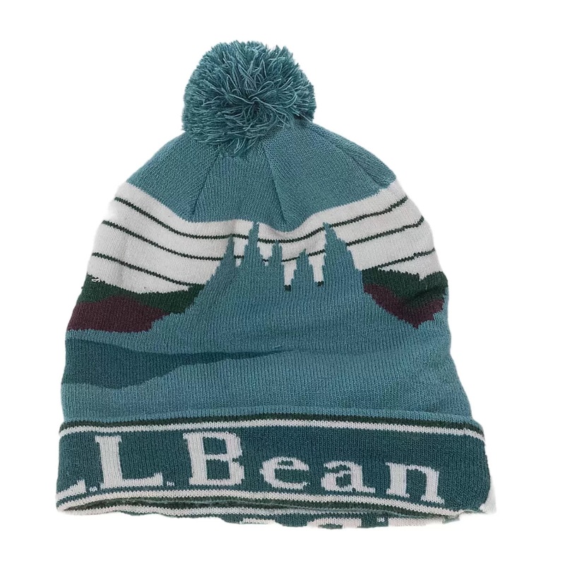 L.L. Bean Pom Beanie Blue
