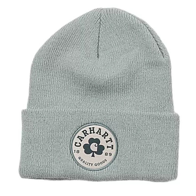 Carhartt Knit Shamrock Patch Beanie Green